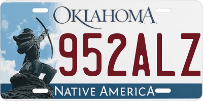OK license plate 952ALZ
