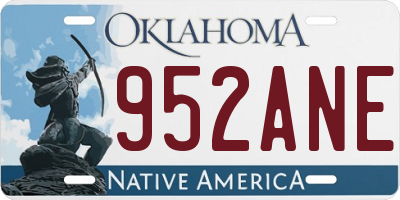 OK license plate 952ANE