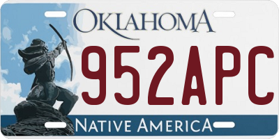 OK license plate 952APC