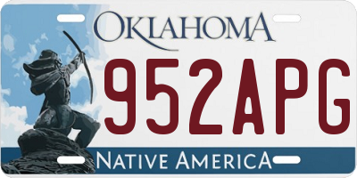 OK license plate 952APG