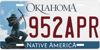 OK license plate 952APR