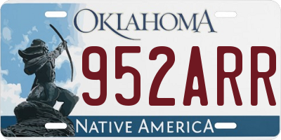 OK license plate 952ARR