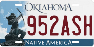 OK license plate 952ASH