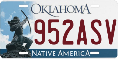 OK license plate 952ASV