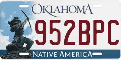 OK license plate 952BPC