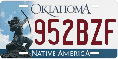 OK license plate 952BZF