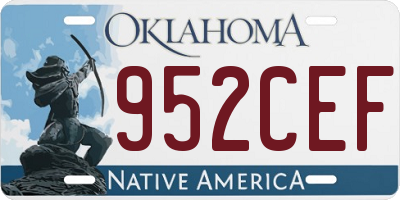 OK license plate 952CEF