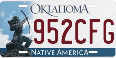 OK license plate 952CFG