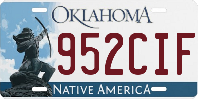 OK license plate 952CIF