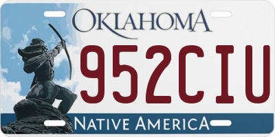 OK license plate 952CIU
