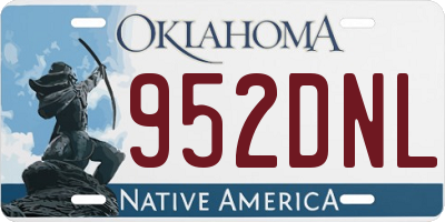 OK license plate 952DNL