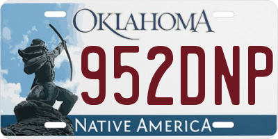 OK license plate 952DNP