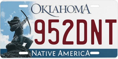 OK license plate 952DNT