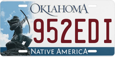 OK license plate 952EDI