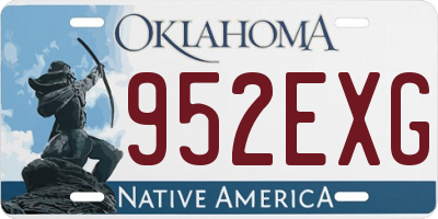 OK license plate 952EXG
