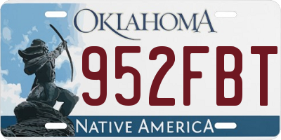 OK license plate 952FBT