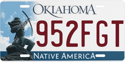 OK license plate 952FGT