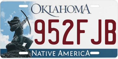 OK license plate 952FJB