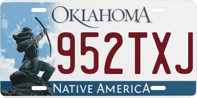OK license plate 952TXJ