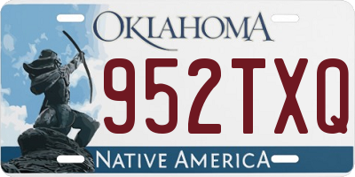 OK license plate 952TXQ