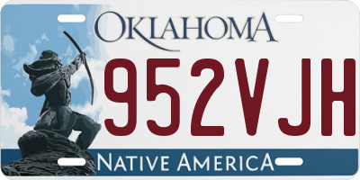 OK license plate 952VJH