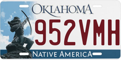 OK license plate 952VMH