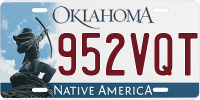 OK license plate 952VQT