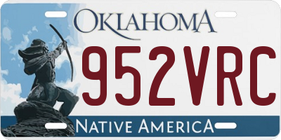 OK license plate 952VRC