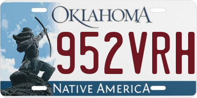 OK license plate 952VRH