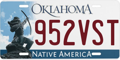 OK license plate 952VST