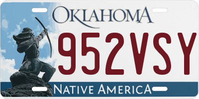 OK license plate 952VSY