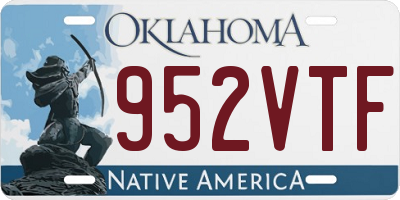 OK license plate 952VTF