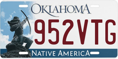 OK license plate 952VTG