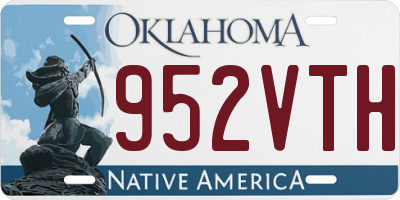 OK license plate 952VTH