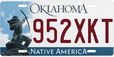 OK license plate 952XKT