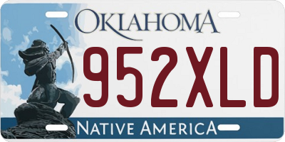 OK license plate 952XLD