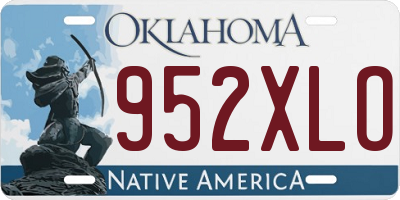 OK license plate 952XLO