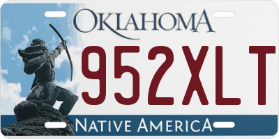 OK license plate 952XLT