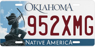 OK license plate 952XMG