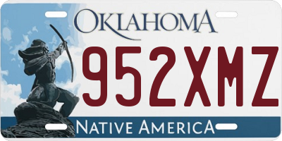 OK license plate 952XMZ