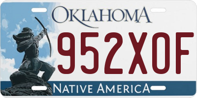 OK license plate 952XOF