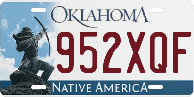 OK license plate 952XQF