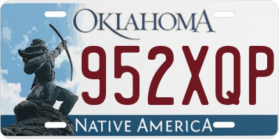OK license plate 952XQP