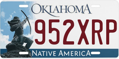 OK license plate 952XRP