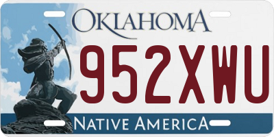 OK license plate 952XWU