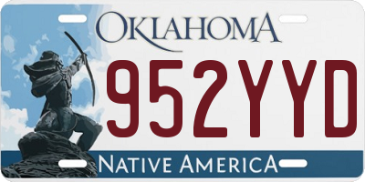 OK license plate 952YYD