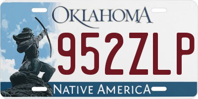 OK license plate 952ZLP