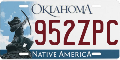 OK license plate 952ZPC