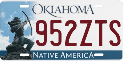 OK license plate 952ZTS
