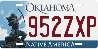 OK license plate 952ZXP